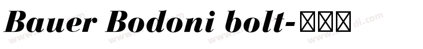 Bauer Bodoni bolt字体转换